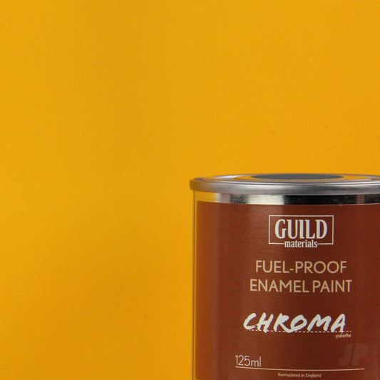 Guild Lane Chroma Enamel Fuelproof Paint Matt Cub Yellow (125ml Tin) CHR6302