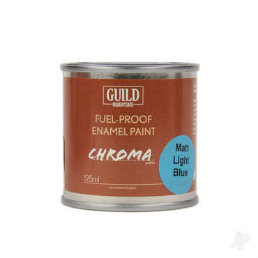 Guild Lane Chroma Enamel Fuelproof Paint Matt Light Blue (125ml Tin) CHR6305