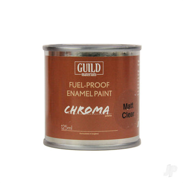 Guild Lane Chroma Enamel Fuelproof Paint Matt Clear (125ml Tin) CHR6308