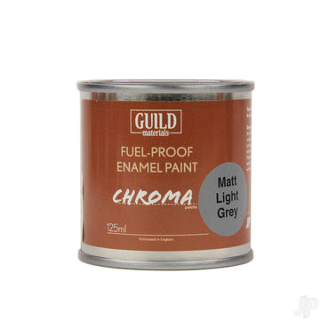 Guild Lane Chroma Enamel Fuelproof Paint Matt Light Grey (125ml Tin) CHR6310