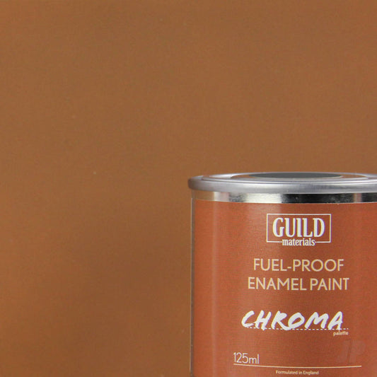 Guild Lane Chroma Enamel Fuelproof Paint Matt Dark Earth (125ml Tin) CHR6314