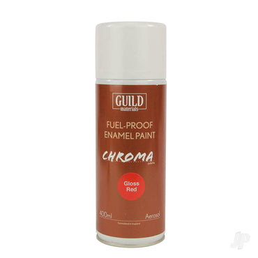 Guild Lane Chroma Enamel Fuelproof Paint Gloss Red (400ml Aerosol) CHR6401