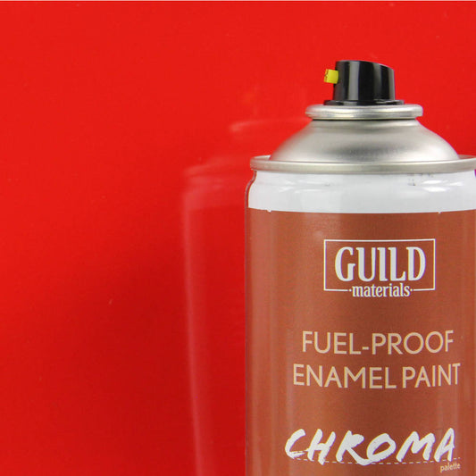 Guild Lane Chroma Enamel Fuelproof Paint Gloss Red (400ml Aerosol) CHR6401