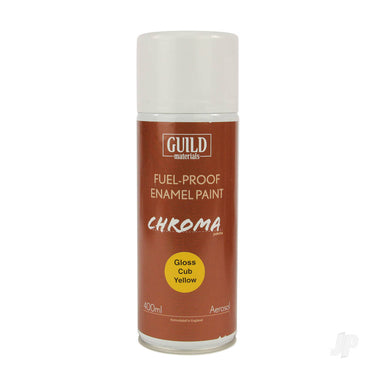 Guild Lane Chroma Enamel Fuelproof Paint Gloss Cub Yellow (400ml Aerosol) CHR6402