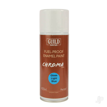 Guild Lane Chroma Enamel Fuelproof Paint Gloss Light Blue (400ml Aerosol) CHR6405