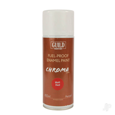 Guild Lane Chroma Enamel Fuelproof Paint Matt Red (400ml Aerosol) CHR6501