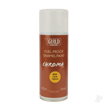Guild Lane Chroma Enamel Fuelproof Paint Matt Cub Yellow (400ml Aerosol) CHR6502