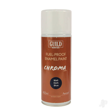 Guild Lane Chroma Enamel Fuelproof Paint Matt Dark Blue (400ml Aerosol) CHR6504