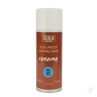 Guild Lane Chroma Enamel Fuelproof Paint Matt Light Blue (400ml Aerosol) CHR6505