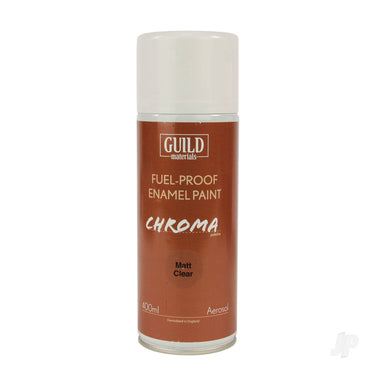 Guild Lane Chroma Enamel Fuelproof Paint Matt Clear (400ml Aerosol) CHR6508