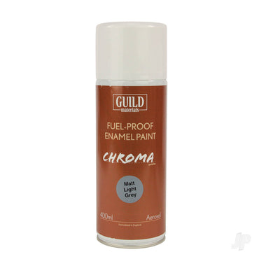 Guild Lane Chroma Enamel Fuelproof Paint Matt Light Grey (400ml Aerosol) CHR6510