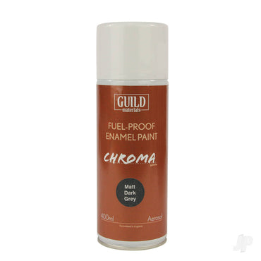 Guild Lane Chroma Enamel Fuelproof Paint Matt Dark Grey (400ml Aerosol) CHR6511