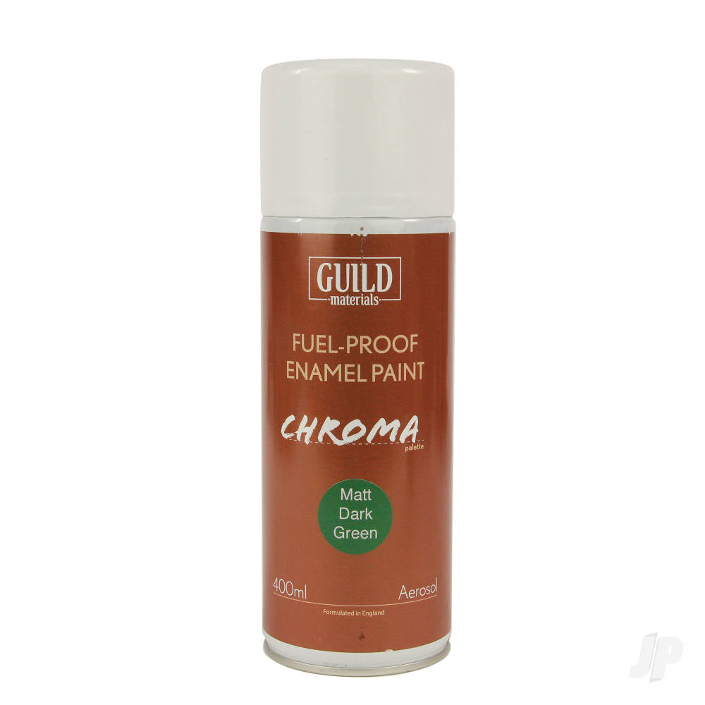 Guild Lane Chroma Enamel Fuelproof Paint Matt Dark Green (400ml Aerosol) CHR6512