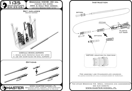 Master GM-35-061 1:35 Browning M2HB .50 cal