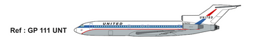 Mach 2 GP111UNT 1:72 Boeing 727-200 United