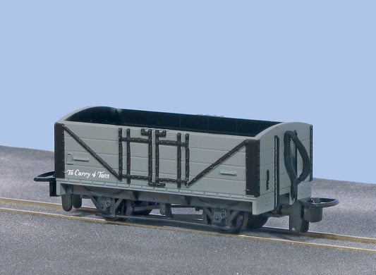 PECO GR-200U Open Wagon Grey Unlettered OO9 Gauge