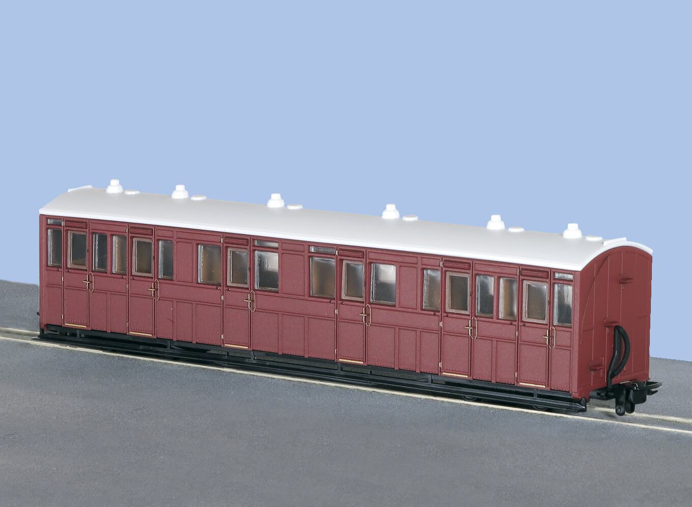 PECO GR-400U Composite Coach Unlettered Indian Red OO9 Gauge
