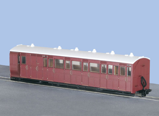 PECO GR-420U Brake Composite Coach Unlettered Indian Red OO9 Gauge