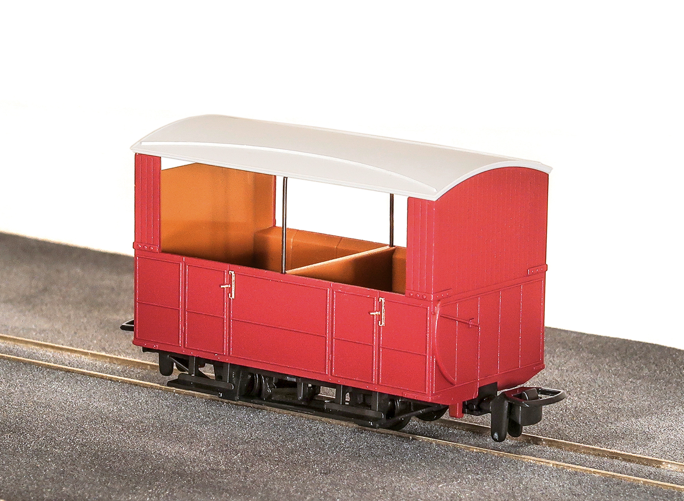 PECO GR-520UR 4 Wheel Open Side Coach Red OO9 Gauge