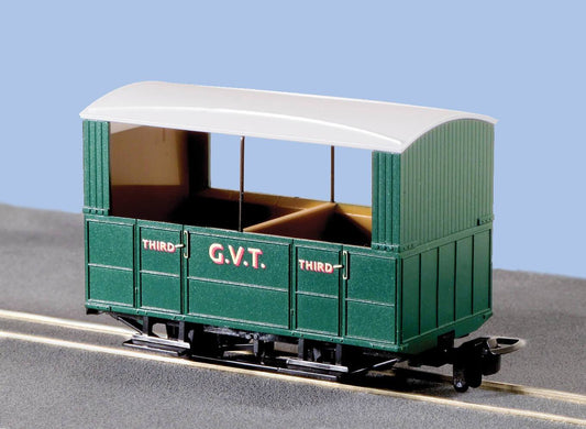 PECO GR-520 4 Wheel Open Side Coach Glyn Valley Tramway OO9 Gauge