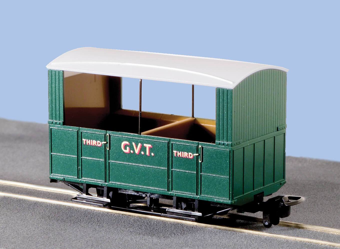 PECO GR-520 4 Wheel Open Side Coach Glyn Valley Tramway OO9 Gauge