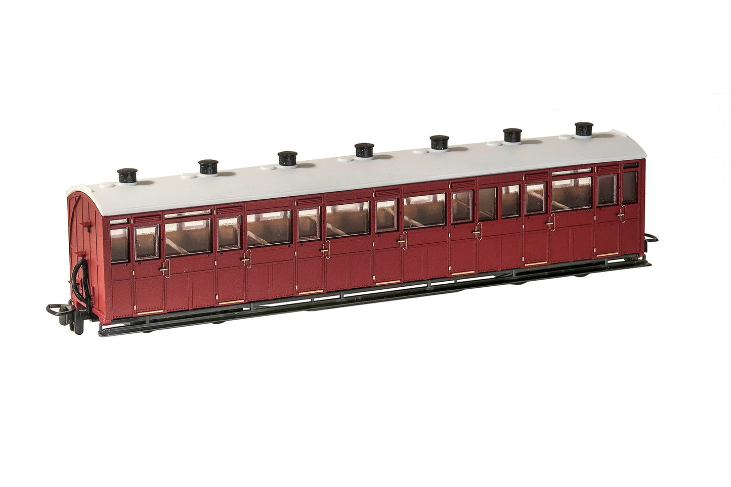 PECO GR-440U All Third Coach Unlettered Indian Red OO9 Gauge