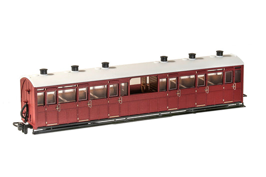 PECO GR-450U Obervation Coach Unlettered Indian Red OO9 Gauge