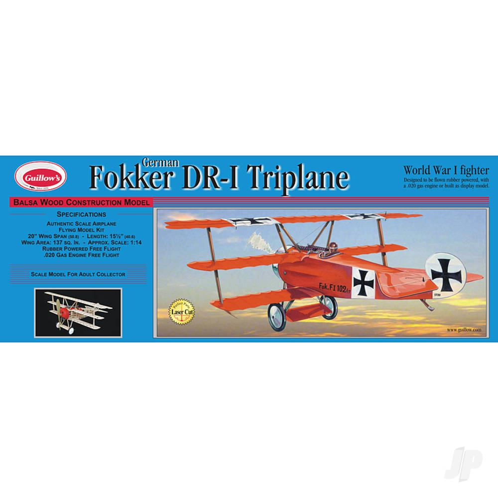 Guillow Fokker Triplane (Laser Cut) 204LC