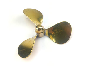 Radio Active Brass Propeller (Classic), 3 Blade, 75mm, M4, RH AS13754R