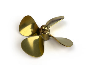 Radio Active Brass Propeller (Classic), 4 Blade, 70mm, M4, LH AS14704L