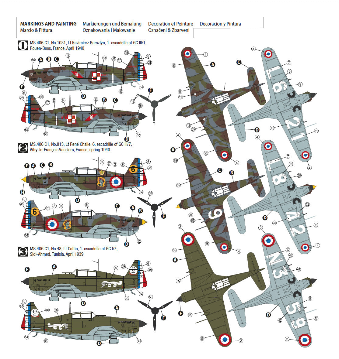 Hobby 2000 H2K72031 1:72 Morane-Saulnier MS.406C1 1939-40