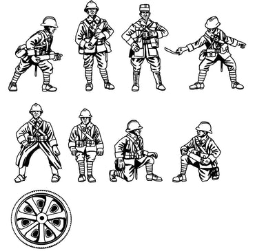 HAT Industrie HAT8162 1:72 WWII French Artillery Crew E28B