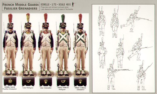HAT Industrie HAT8167 1:72 Napoleonic French Middle Guard x 48