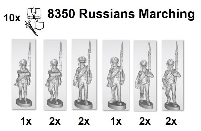 HAT 8350 Napoleonic Russian Infantry Marching 1:72