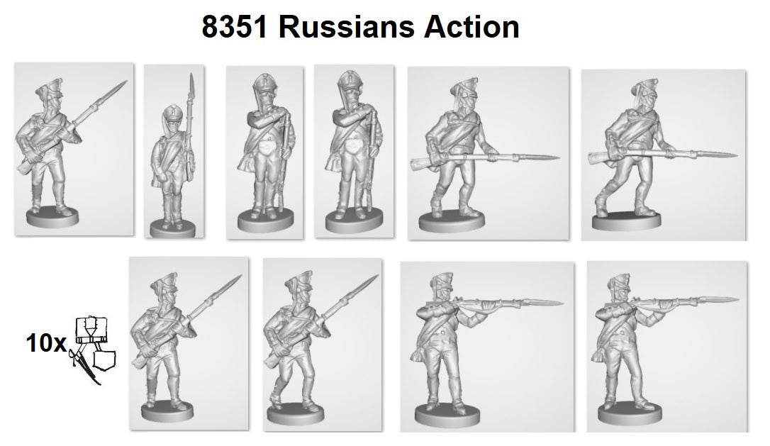 HAT 8351 Napoleonic Russian Infantry Action 1:72
