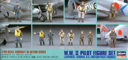 Hasegawa HAX4807 1:48 WWII Pilot figure set