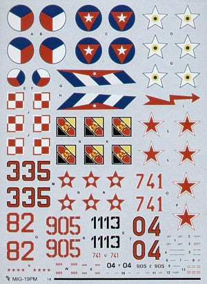 Hi Decal HD48020 1:48 Mikoyan MiG-19PM Farmer E