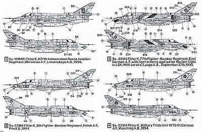 Hi Decal HD72033 1:72 Sukhoi Su-17M3/Su-22M4 Fitter K