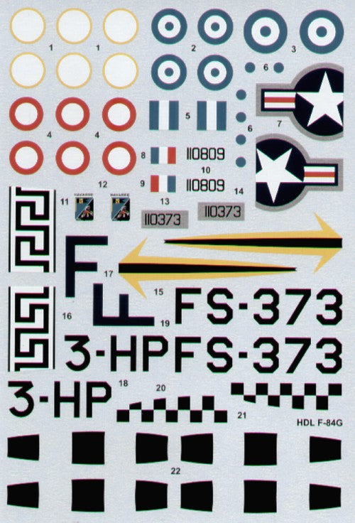 Hi Decal HD72049 1:72 Republic F-84G Thunderjet