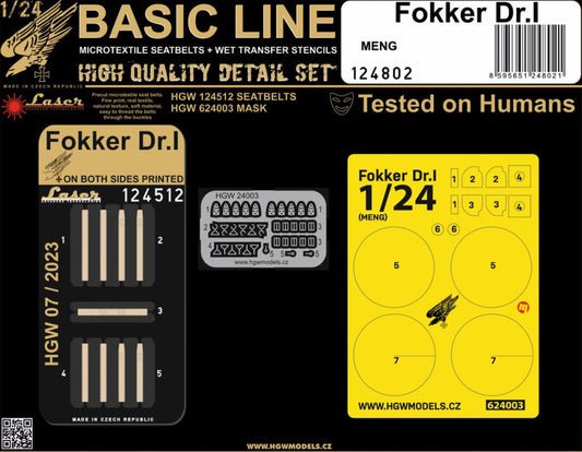 HGW HGW124802 1:24 FOKKER DR.I