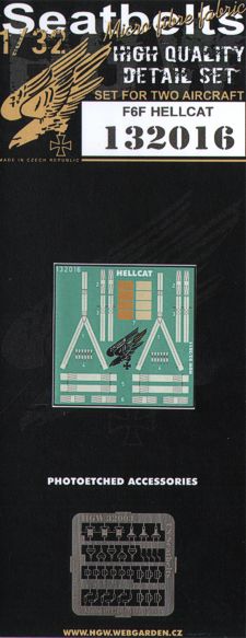 HGW HGW132016 1:32 Grumman F6F-3/F6F-3N/F6F-5/F6F-5N Hellcat seatbelts