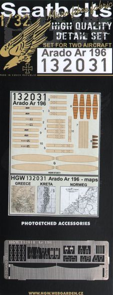 HGW HGW132031 1:32 Arado Ar-196A-3 seatbelts