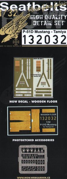 HGW HGW132032 1:32 North-American P-51D Mustang seatbelts