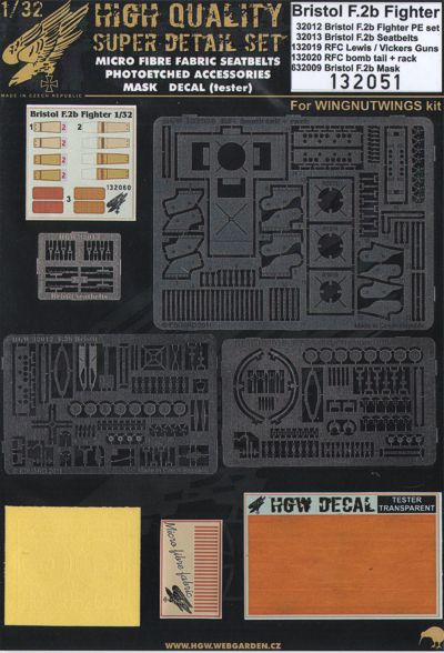 HGW HGW132051 1:32 Bristol F.2B Fighter SUPER DETAIL SET
