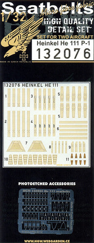 HGW HGW132076 1:32 Heinkel He-111H-6/He-111P-1 seatbelts