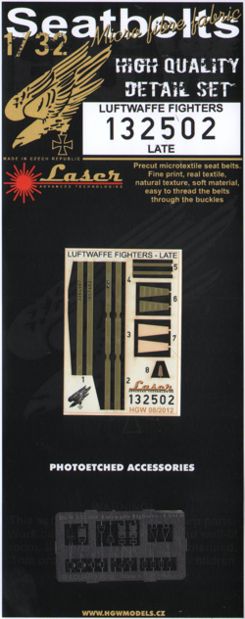 HGW 132502 Luftwaffe Fighters Late Seatbelts 1:32