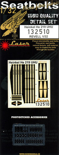 HGW HGW132510 1:32 Heinkel He-219 UHU seatbelts