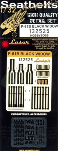 HGW HGW132525 1:32 Northrop P-61B 'Black Widow' seatbelts