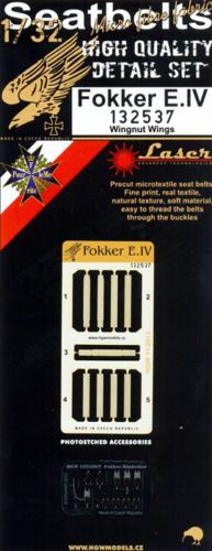 HGW HGW132537 1:32 Fokker E.IV Laser seatbelts