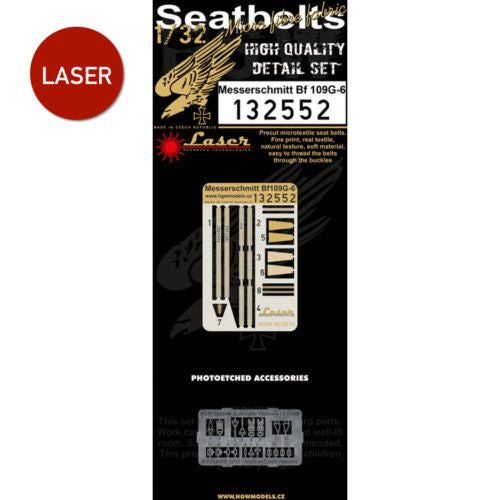 HGW HGW132552 1:32 Messerschmitt Bf-109G-6 seatbelts